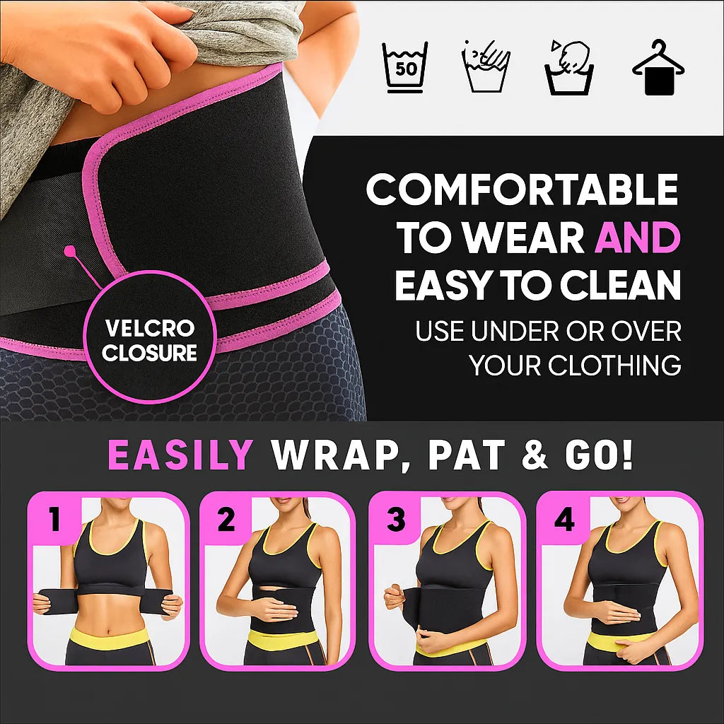 Sweat Slim Belt 🔥 – Burn Fat & Shape Your Waist