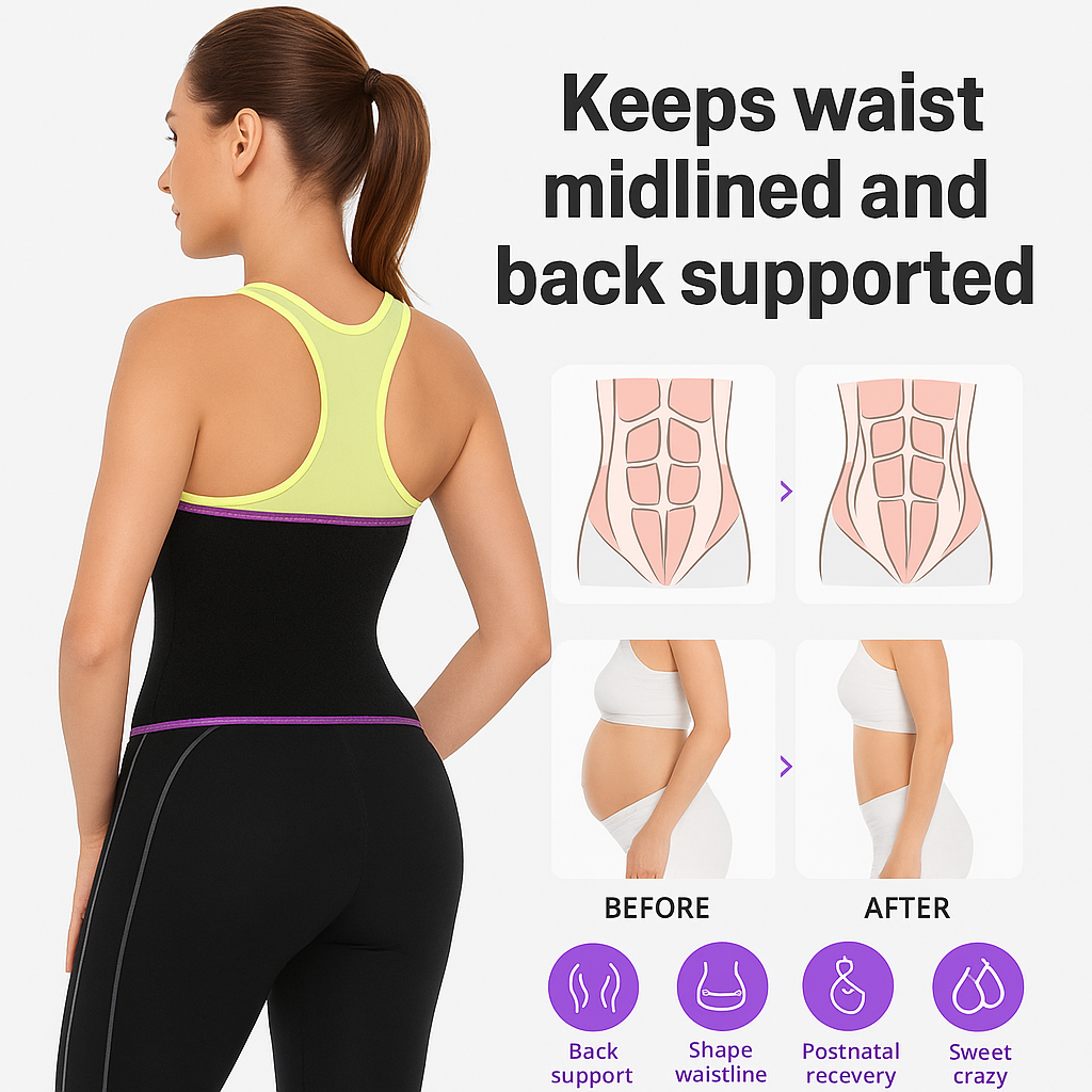 Sweat Slim Belt 🔥 – Burn Fat & Shape Your Waist
