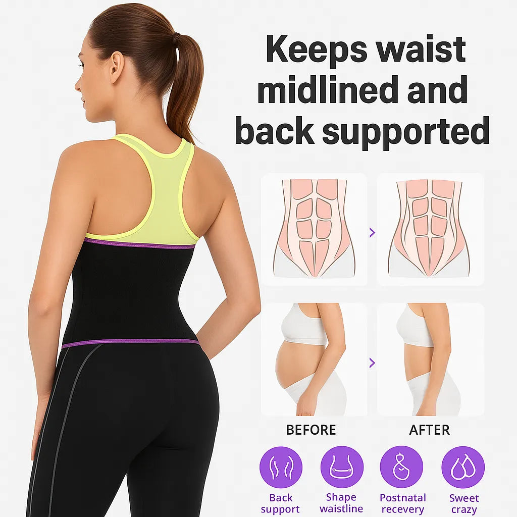 Sweat Slim Belt 🔥 – Burn Fat & Shape Your Waist