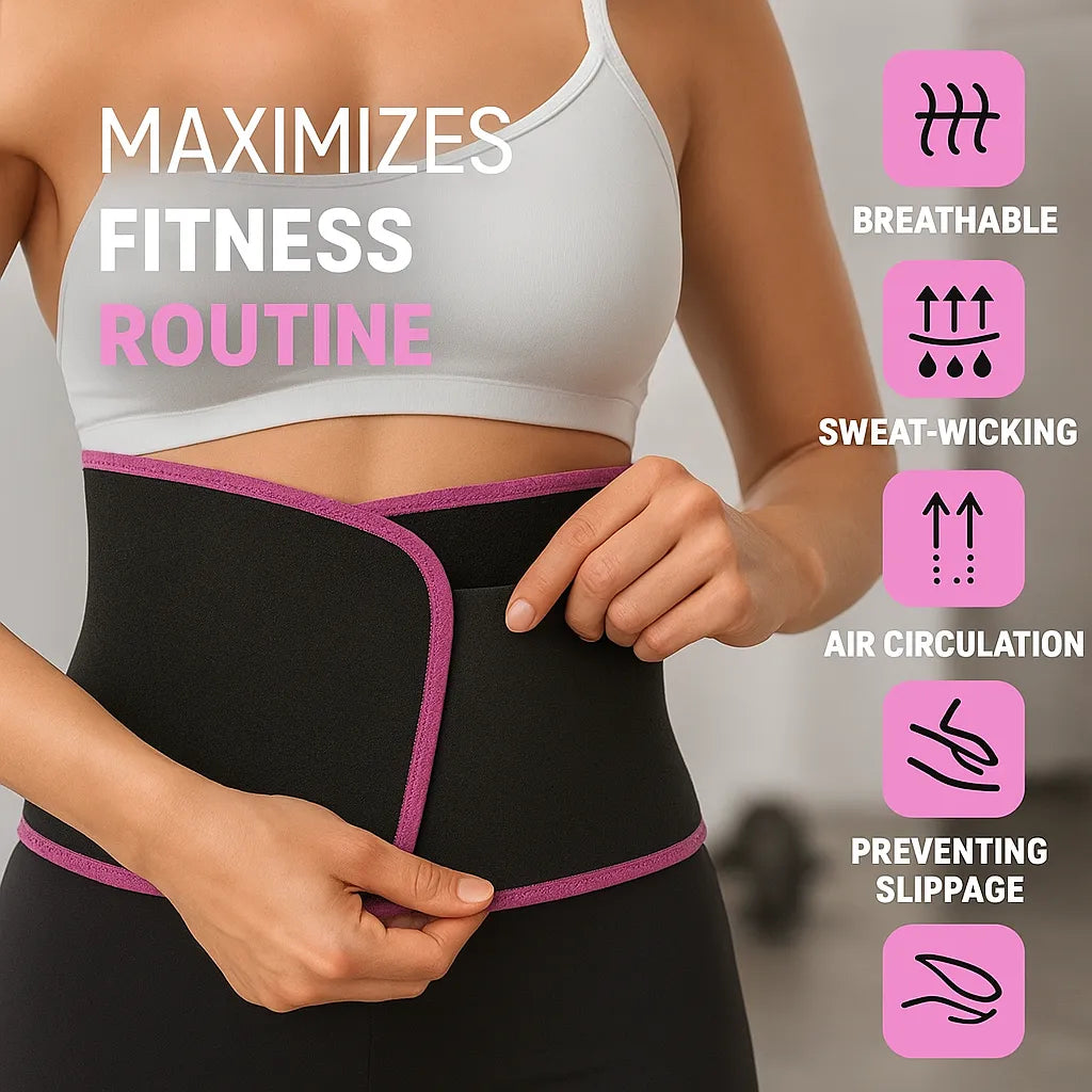 Sweat Slim Belt 🔥 – Burn Fat & Shape Your Waist